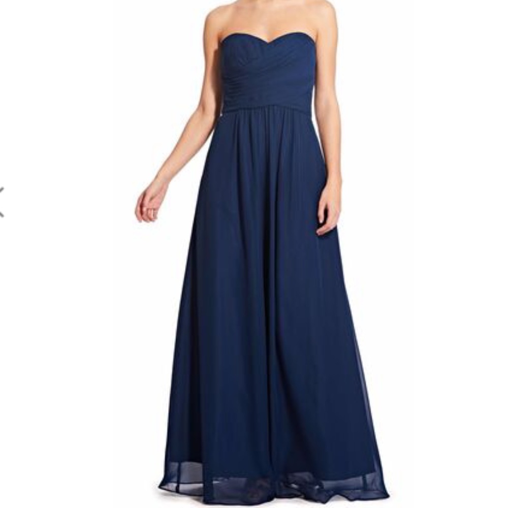 ADRIANNA PAPELL CHARLOTTE Navy Bridesmaids Dress
